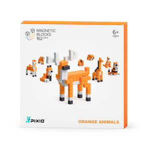 Pixio Story Series Orange Animals 162 magnetic blocks 3 colors 6+ ages