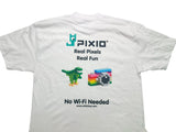 “Real Pixels, Real Fun – No Wi-Fi Needed” – PIXIO Block T-Shirt for Kids & Adults