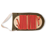 BABAI Wooden Swing with Terra Orange Cotton Rope for 3+