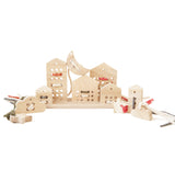 BABAI Wooden Lacing Toys Set in Natural Finish for 3+ / Wooden Building Blocks Set | Eco Toy for Kids & Creative Construction