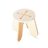 BABAI Wooden Kids Stool X in White Color for 18m-7yrs
