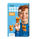 PIXIO Cute Cubes - Orange Animals Magnetic Blocks | Magnetic Building Toy & STEM Construction Set + Free App