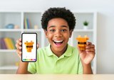 PIXIO Cute Cubes - Orange Animals Magnetic Blocks | Magnetic Building Toy & STEM Construction Set + Free App