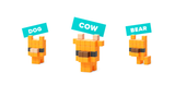 PIXIO Cute Cubes - Orange Animals Magnetic Blocks | Magnetic Building Toy & STEM Construction Set + Free App