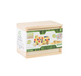 Once-Kids Eco-bricks Bamboo 45pcs + felt – Wooden Building Blocks Set | Eco Toy for Kids & Creative Construction