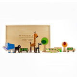 Once-Kids Wanderlust SAFARI – Wooden Building Blocks Set | Eco Toy for Kids & Creative Construction