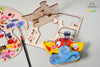 UGears 4Kids Coloring Models Set #4 - 5 large (Steamboat, Clock, Donkey, Mill and Merry-Go-Round)