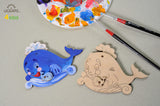 UGears 4Kids Coloring Set (Bear-Cub, Whale, Car, Cockerel, and Helicopter)