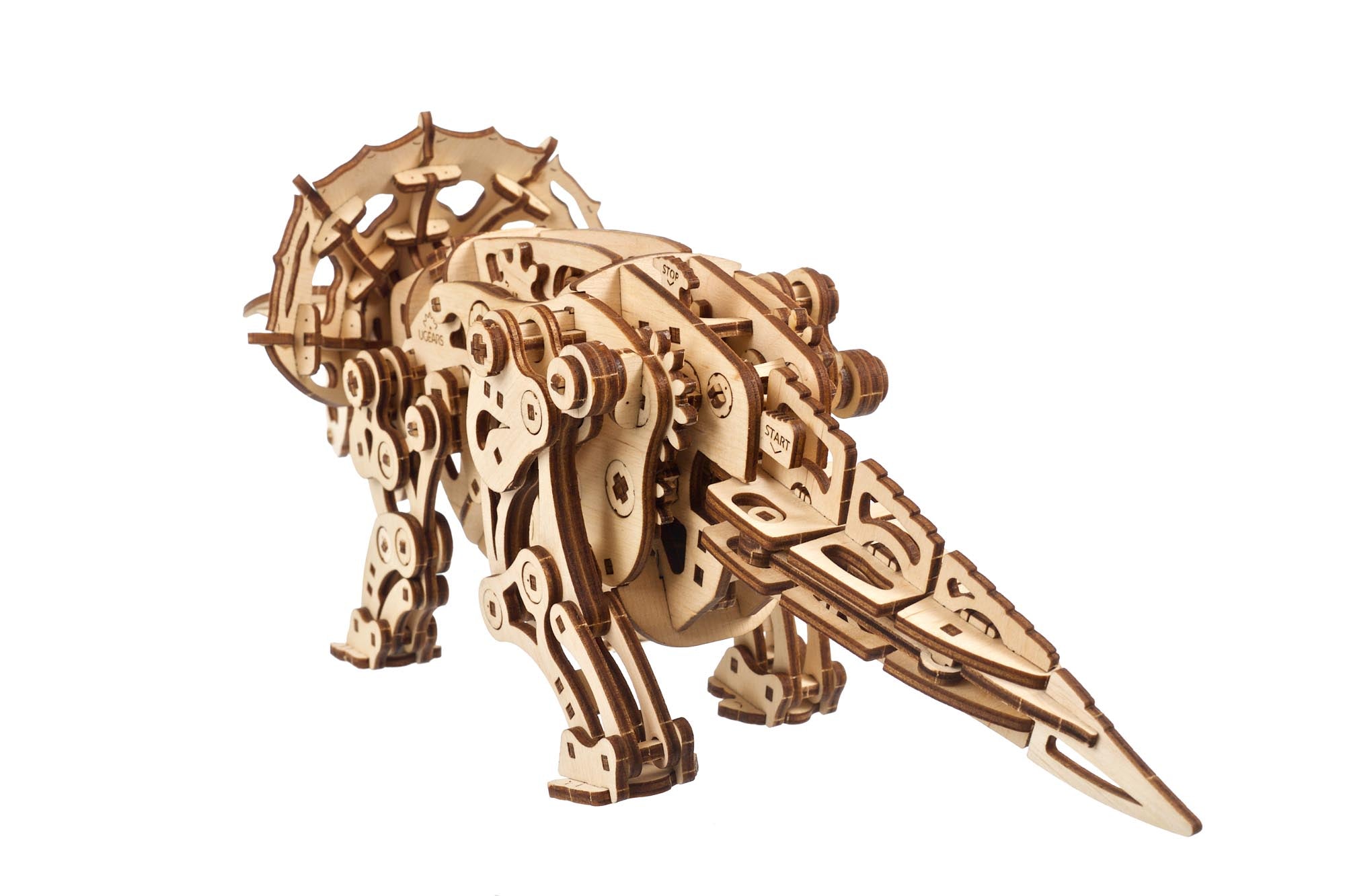 UGEARS Stegosaurus Wooden Puzzle Adult 3D Model Kit Adult Dinosaur With Mechanics - Dino 3D Puzzle Wood In Scale 1