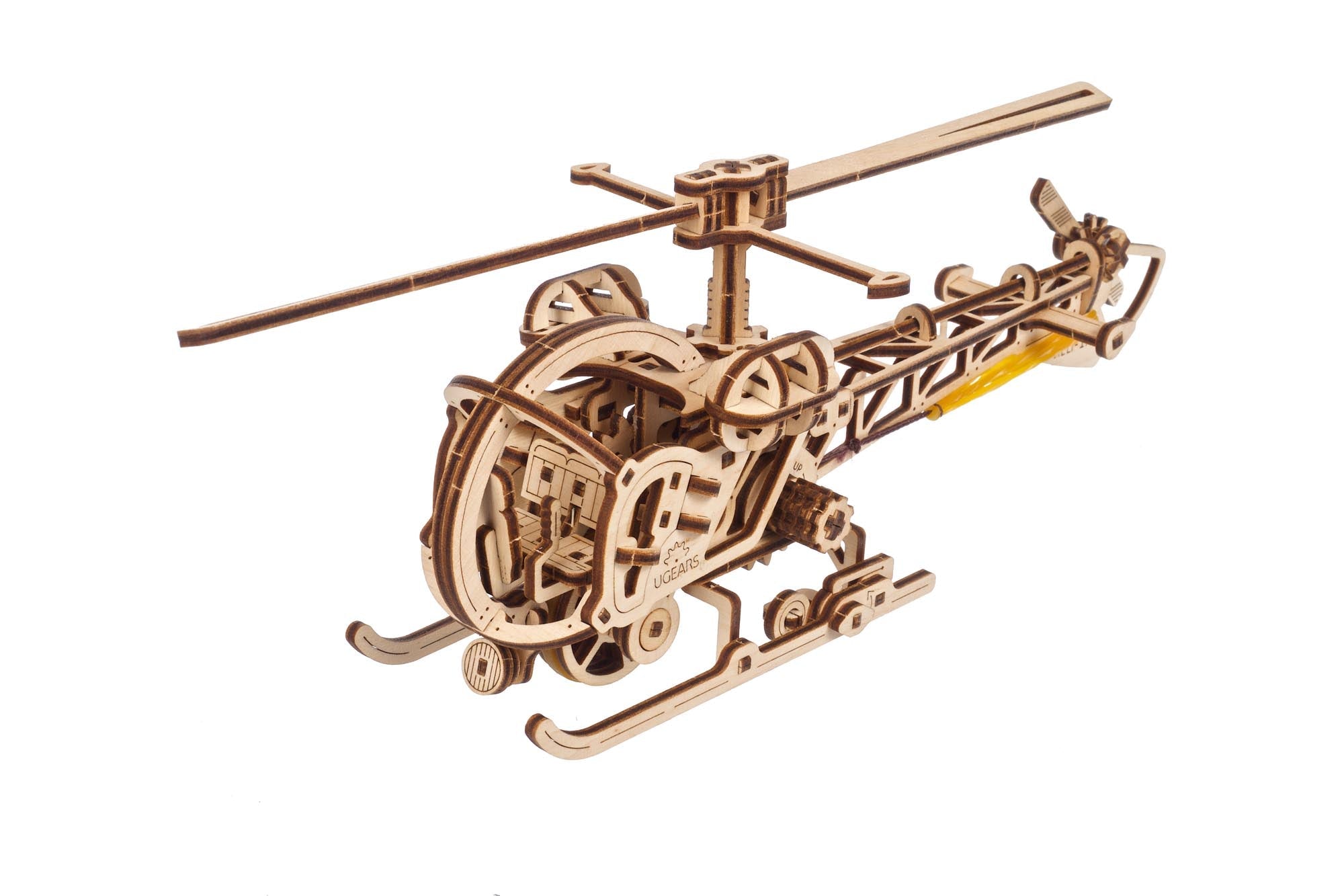 Mini Helicopter Wooden Mechanical Model - 3D Wooden Mechanical Puzzles ...
