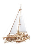 UGears Mechanical Wooden Model 3D Puzzle Kit Trimaran Merihobus Boat