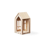 BABAI Wooden Dollhouse w Magnets Size M in Natural Finish 3+