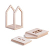 BABAI Wooden Dollhouse w Magnets Size M in Natural Finish 3+