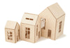 BABAI Wooden Dollhouse w Magnets Size L Natural Finish 3+