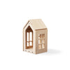 BABAI Wooden Dollhouse w Magnets Size L Natural Finish 3+