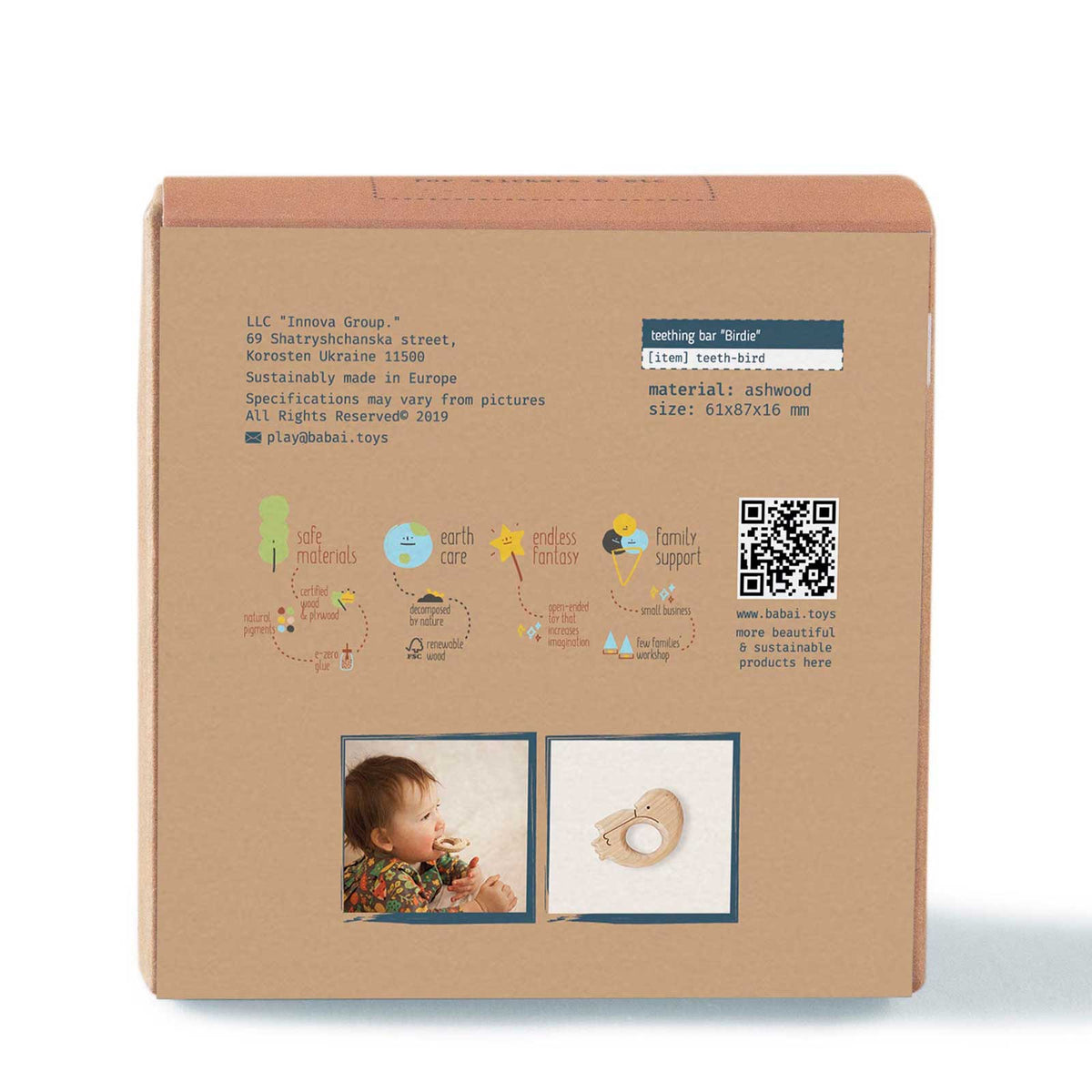 BABAI Wooden Teether 