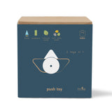 BABAI Wooden Ship in White - Push and Pull along Toy for 2+