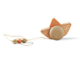 BABAI Wooden Ship in Khaki - Push and Pull along Toy for 2+