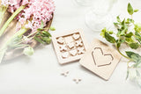 BABAI Wooden Tic-Tac-Toe "Love is..." Game Set in a Box on Magnets