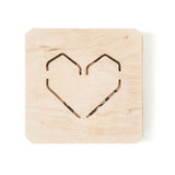 BABAI Wooden Tic-Tac-Toe "Love is..." Game Set in a Box on Magnets