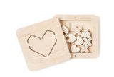 BABAI Wooden Tic-Tac-Toe "Love is..." Game Set in a Box on Magnets