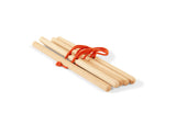 BABAI Wooden Hanger Set 5pcs with Terra Orange Cotton Ropes