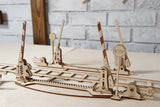 UGears Mechanical Wooden Model 3D Puzzle Kit Rails with Crossing