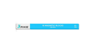 PIXIO 16 light blue magnetic blocks compatible with any PIXIO set