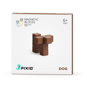 PIXIO Magnetic blocks Color Series Animals brown Dog Box