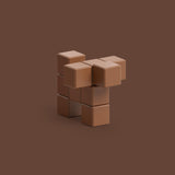 PIXIO Magnetic blocks Color Series Animals brown Dog Box