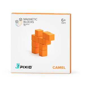 PIXIO Magnetic Blocks Color Series Animals Orange Camel box
