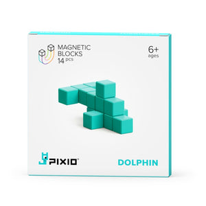PIXIO Magnetic Blocks Turquoise Dolphin Color Series