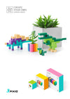 PIXIO Magnetic Blocks Design Series and Free Mobile Application with Building Ideas