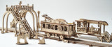 UGears Mechanical Wooden Model 3D Puzzle Kit Mechanical Town Series Tram Line tramline