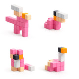 PIXIO Magnetic Blocks Story Series Flamingo and Free Mobile Application with Building Ideas