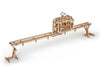 UGears Mechanical Wooden Model 3D Puzzle Kit Tram with Rails