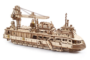 UGears Mechanical Wooden Model 3D Research Vessel