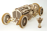 UGears Mechanical Wooden Model 3D Puzzle Kit U-9 Grand Prix Car