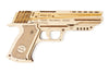 UGears Mechanical Wooden Model 3D Puzzle Kit Wolf-01 Handgun