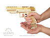 UGears Mechanical Wooden Model 3D Puzzle Kit Wolf-01 Handgun