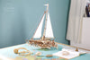 UGears Mechanical Wooden Model 3D Puzzle Kit Trimaran Merihobus Boat