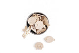 BABAI Wooden Game w Magnets - Geometric Fishes in Natural Finish