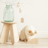 BABAI Wooden Kids Stool X in Natural Finish for 18m-7yrs